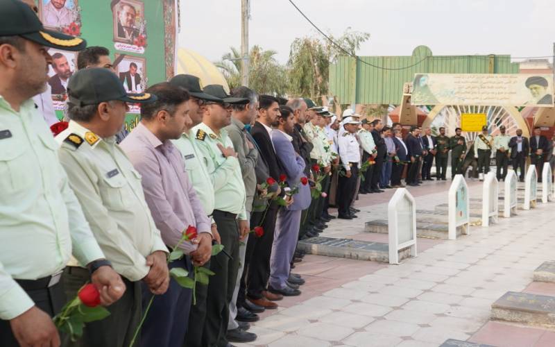 ادای احترام مقامات قضایی جیرفت به مقام شامخ شهدا+ عکس